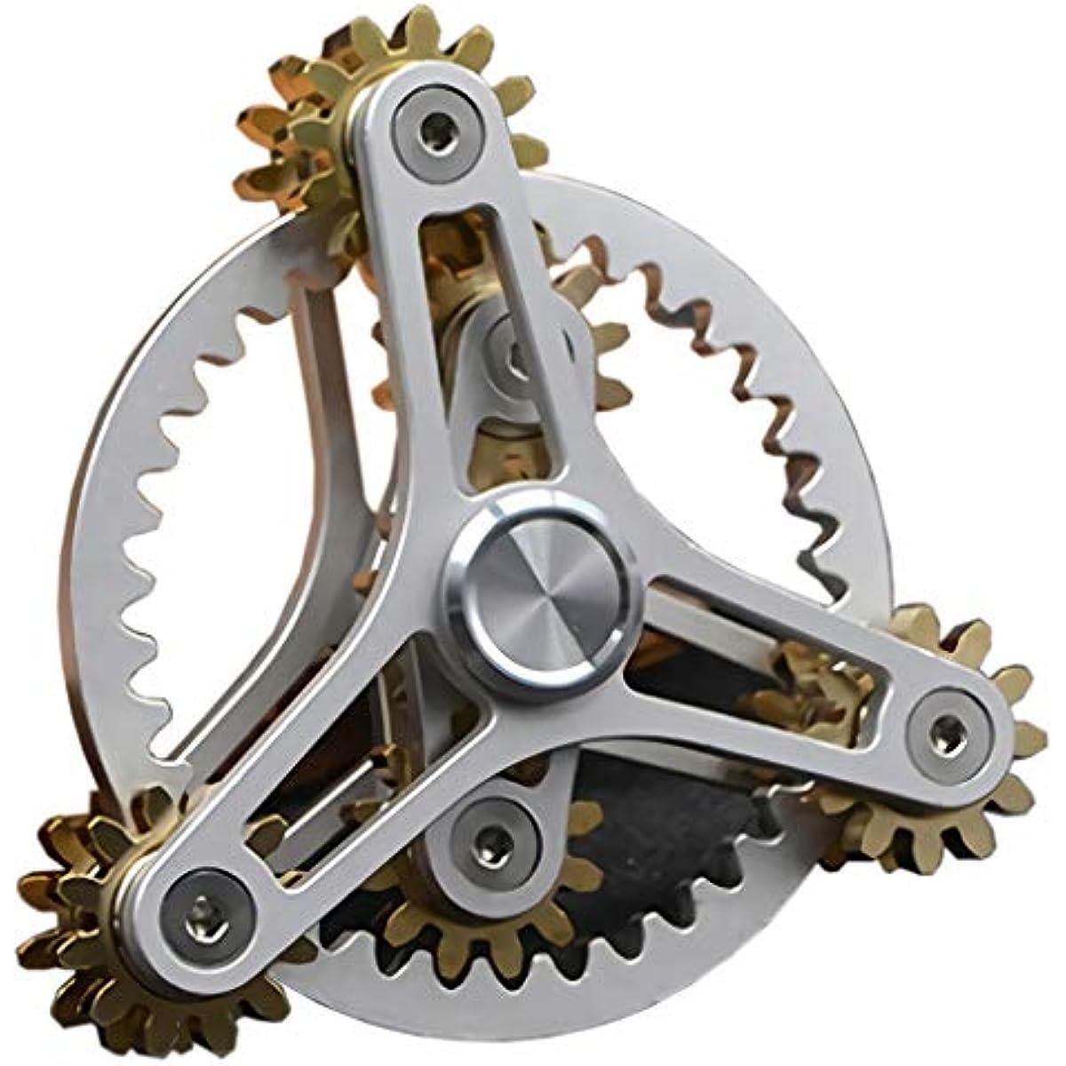 Pure Brass Fidget Spinner Gears Linkage Fidget Gyro Toy - Cykapu