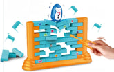 Penguin Push Brick Wall Play Toys, Building Blocks, Children's Educational Enlightenment Toys Cykapu