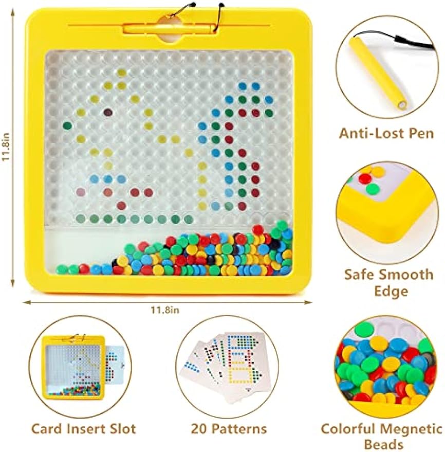 Magnetic Drawing Board Sensory Activity - Montessori Toys 3 Year Old Toddler Airplane Travel Essentials Kids Ages 3-5 4-8 Road Trip Games Birthday Gifts for 3 4 5 6 7 8 Years Old Boy Girl Educational