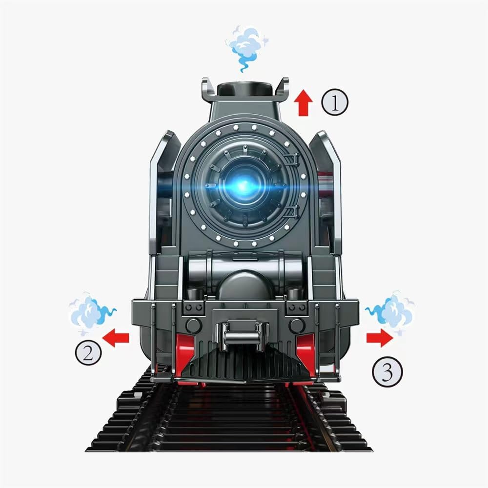 Train Set, Electric Spray Train Track, Steam Sound Train Model, Electric Train Set, Battery Operated Train