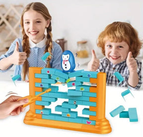 Penguin Push Brick Wall Play Toys, Building Blocks, Children's Educational Enlightenment Toys Cykapu