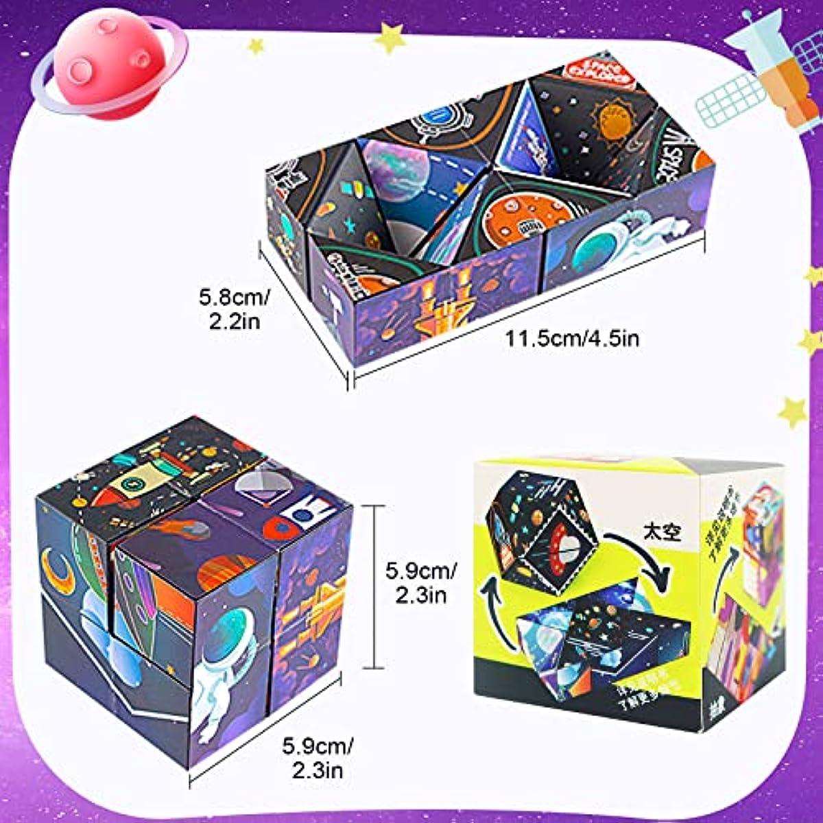 2 in 1 Infinity Cube Space Changeable Magnetic Magic Cube Fidget Toy - Cykapu