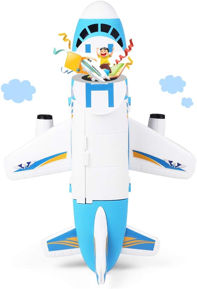 Transport Cargo Airplane Car Toy Play Set