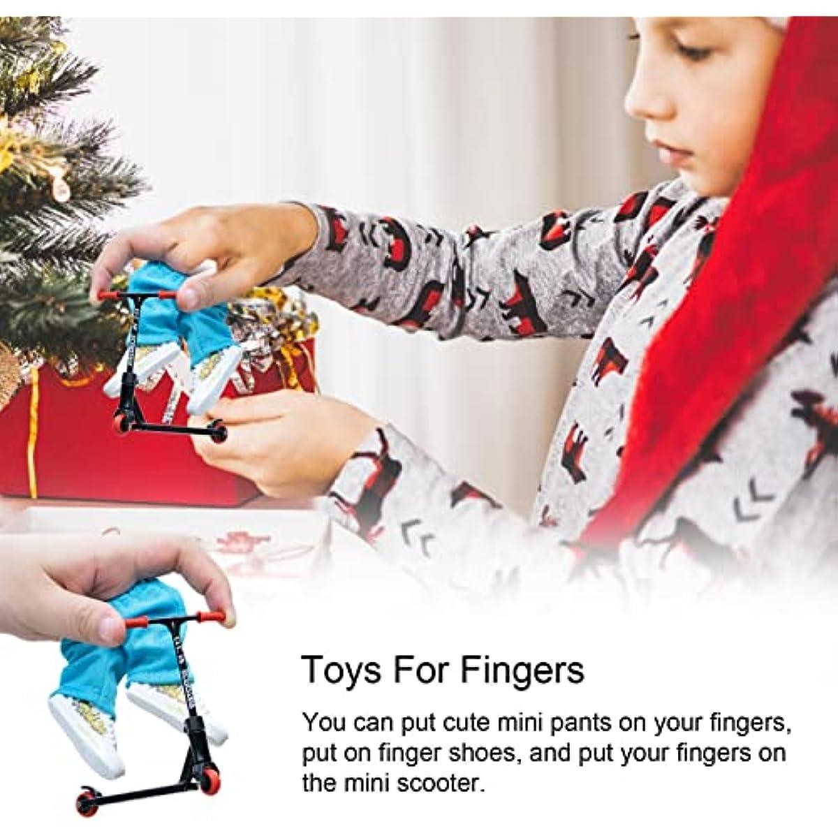 Finger Toy Skateboards,Finger Scooter Set Includes Finger Scooter Finger Pants Shoes