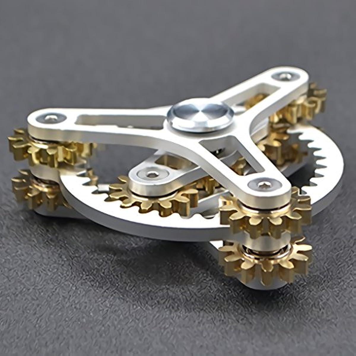 Pure Brass Fidget Spinner Gears Linkage Fidget Gyro Toy
