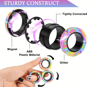 Decompression Magnetic Finger Ring Ring Fidget Magnet Toys