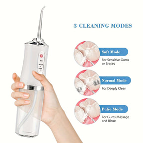 4 In 1 Water Flosser For Teeth, Cordless Water Flossers Oral Irrigator With DIY Mode 4 Jet Tips, Tooth Flosser, Portable And Rechargeable For Home Travel, For Men And Women Daily Teeth Care, Ideal For Gift, Father Day Gift - Cykapu