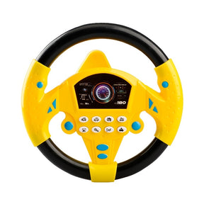 Co-pilot Music Steering Wheel Simulation Toy, Children's Early Education Puzzle Story Machine Toy