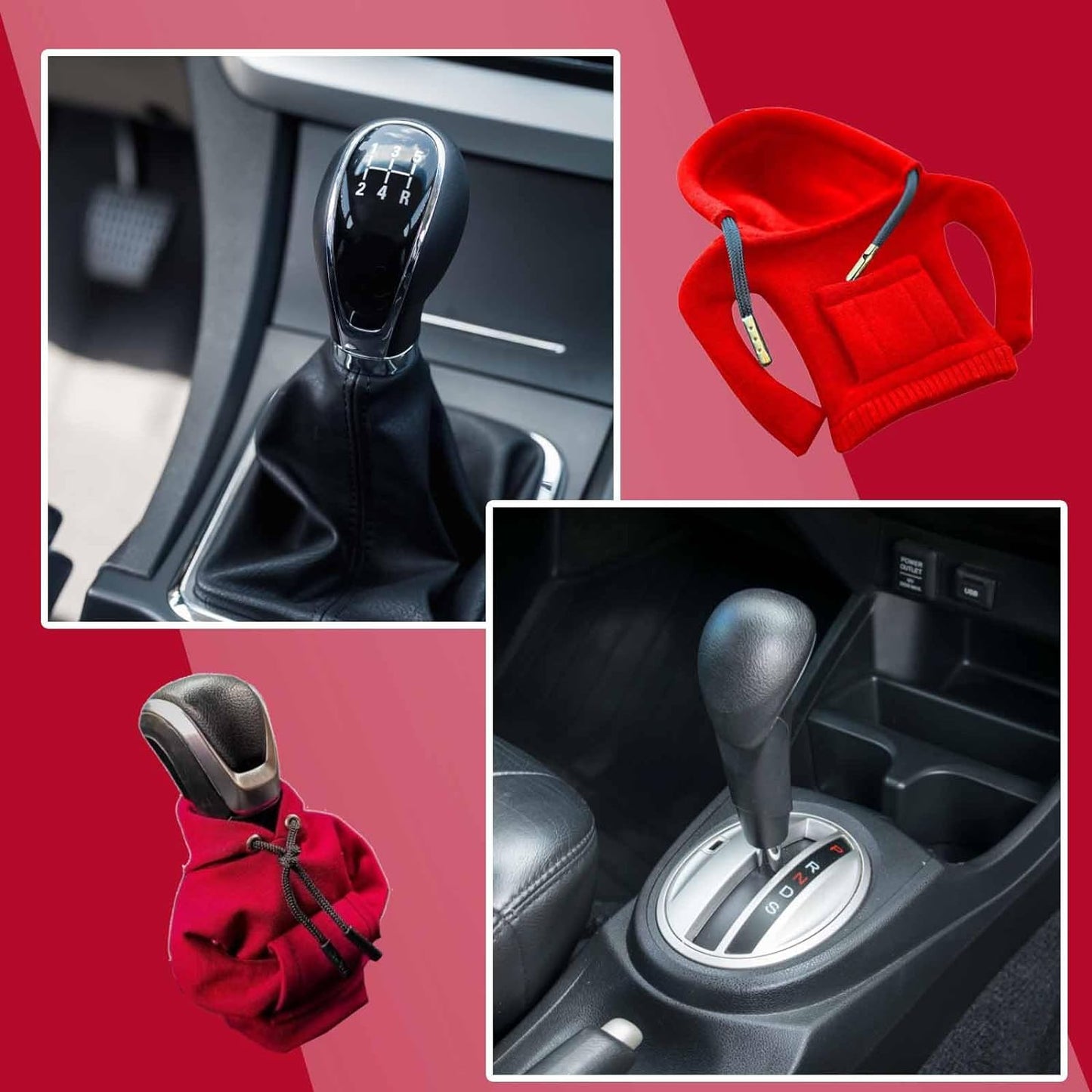 Shift Knob Hoodie for Car,Gear Stick Cover Car Gear Shift Knob Cover - Cykapu