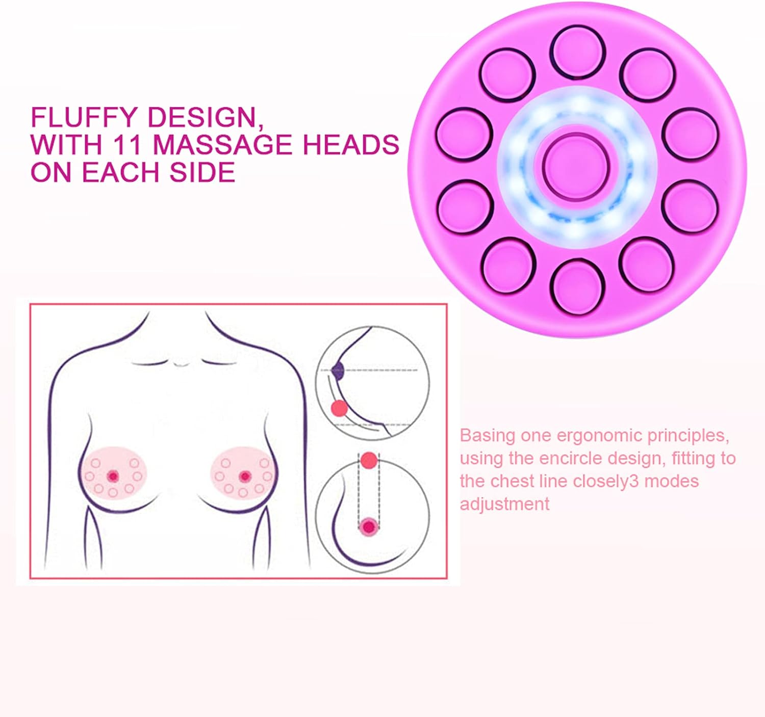 Electric Breast Massager USB Wireless Chest Massage Stimulator Breast Practical Tools