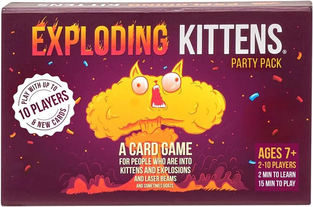 Exploding Kittens Card Game - Original Edition, Fun Family Games for Adults Teens & Kids Cykapu