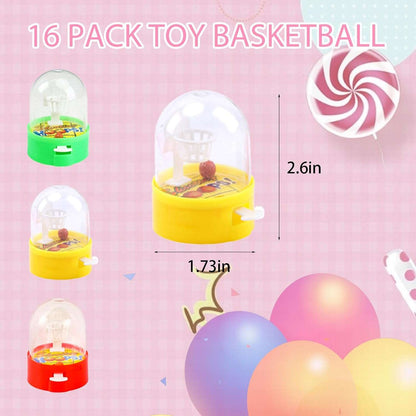 16 Pack Mini Basketball Games Toys, Finger Handheld Basketball Shooting Games - Cykapu