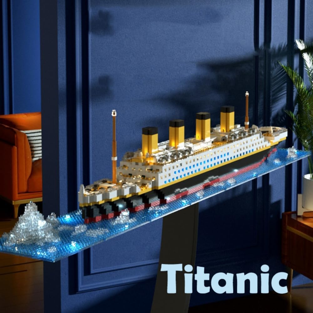 Titanic Micro Mini Building Blocks Set, 1706pcs 3D Titanic Model Building Set Blocks - Cykapu