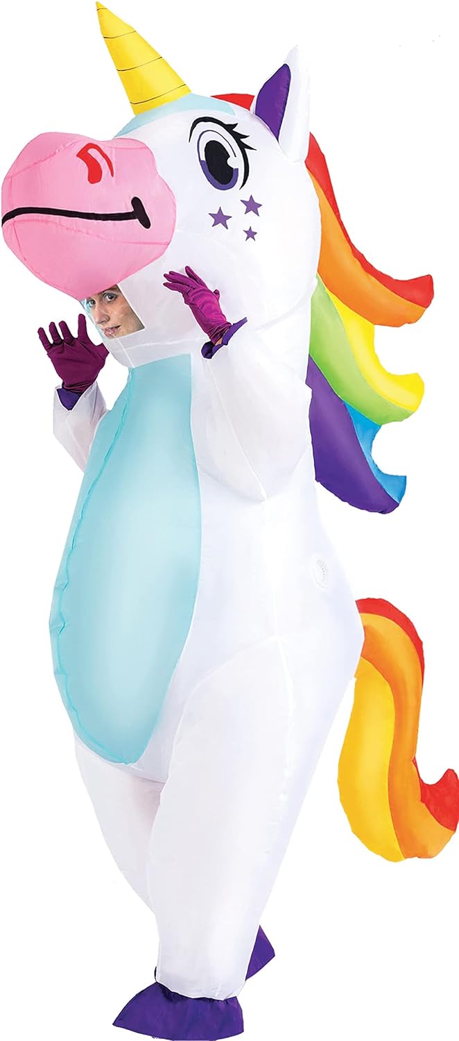 Creations Inflatable Costume Full Body Unicorn Air Blow-up Deluxe Halloween Costume