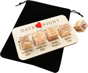 Date Night Dice for Couples,Wooden Couples Dice - Cykapu