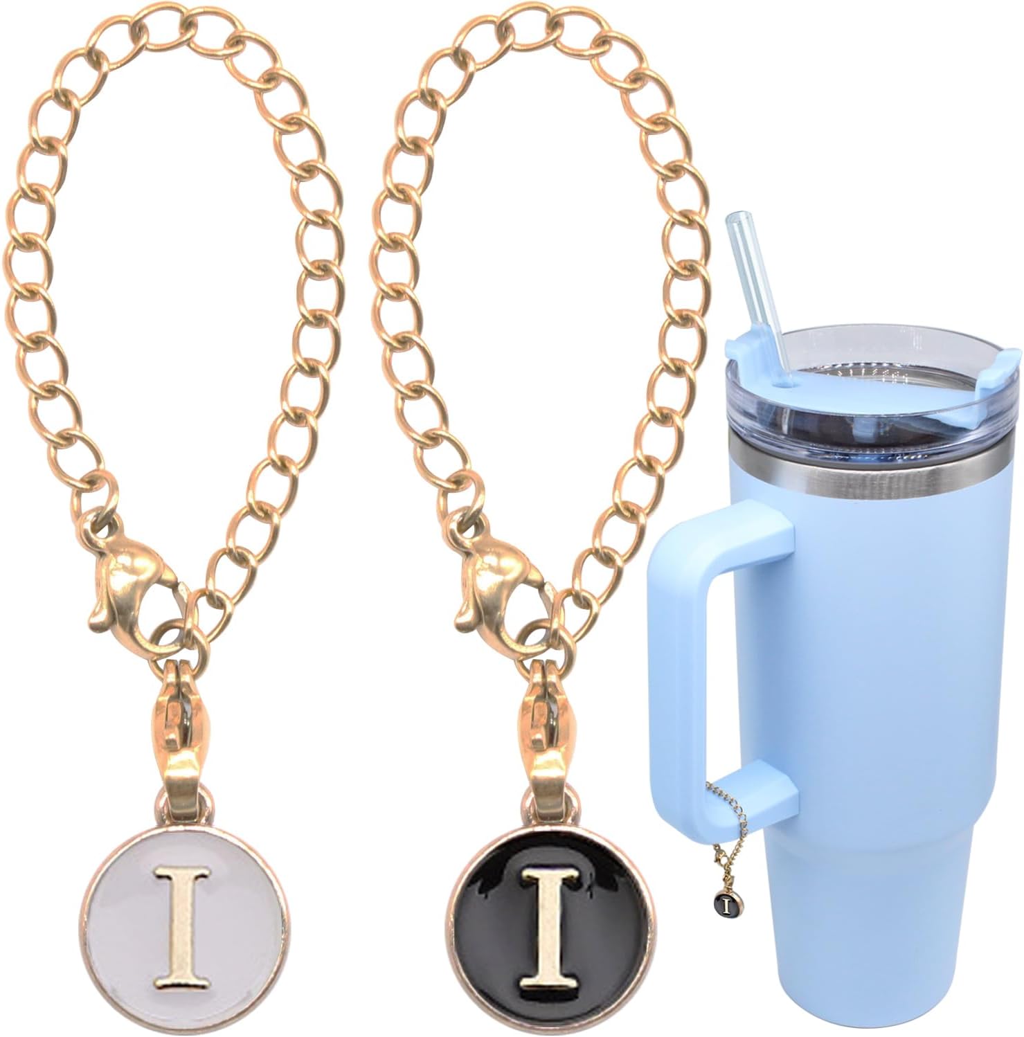 Letter Charm Accessories For Stanley Cup,2PCS ID Initial Letter Charm Personalized For Stanley Tumbler Cup Identification Handle Letter Charms - Cykapu