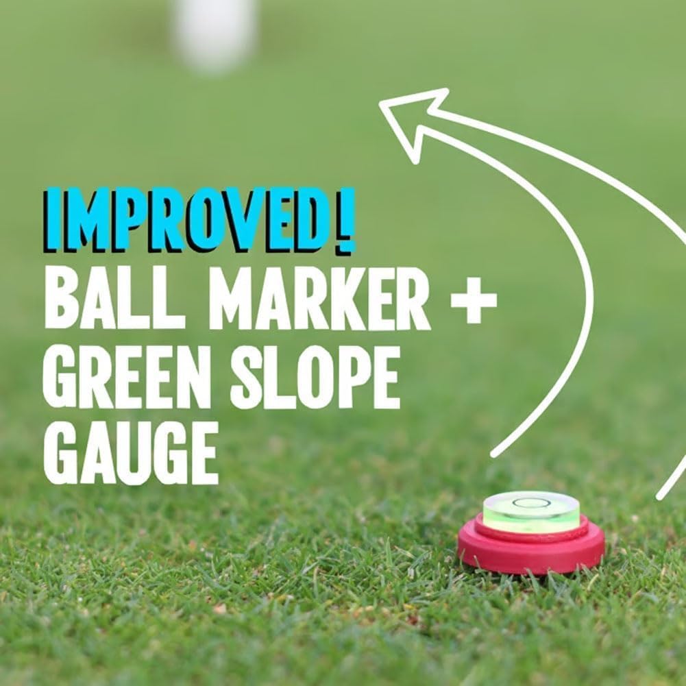 6-in-1 Golf Multi-Tool, Golf Set Flagstick Rangefinder, Ball Marker, Clips to Your Cap, Shirt, Face Alignment Aid Magnetic Tip, Pocket Clip