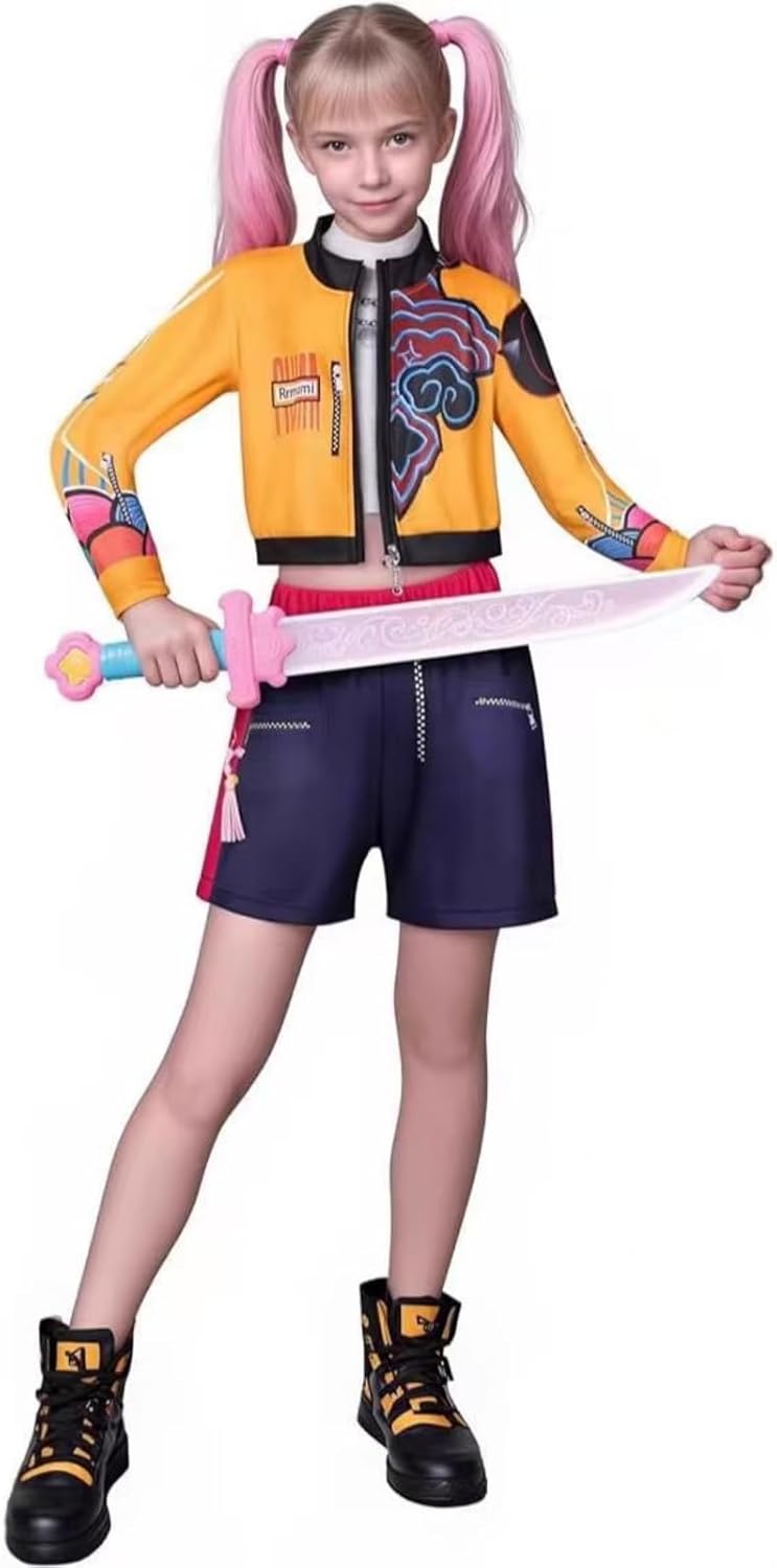Pop Idol Cosplay Costume Popular Singers Stage Costumes for Ages 3-12 Children's Costumes Girl A