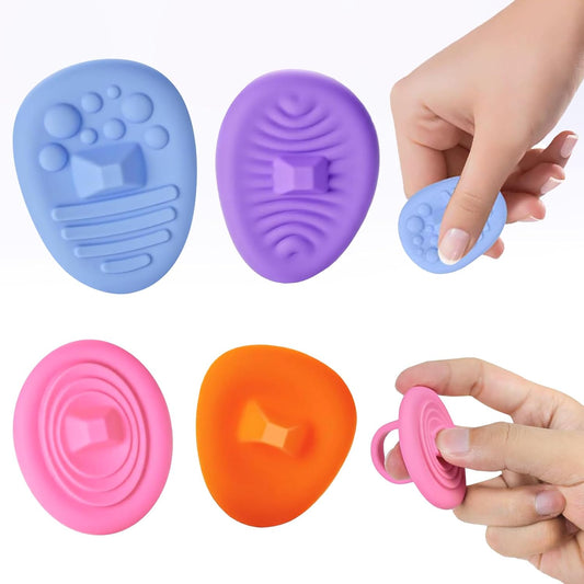 4Pcs Fidget Toys Sensory Stone, Texture Worry Stones for Boys Girls, Office Desk Sensory Toy Prize Gifts for Classroom