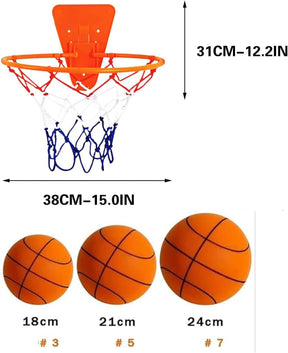 Silent Basketball with Basketball Hoop Indoor, Training Silent Basketball Dribbling Indoor No Noise