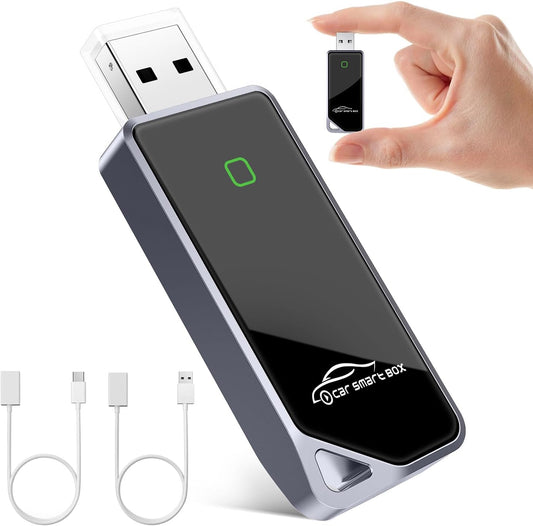 2025 Wireless CarPlay Adapter & Android Auto 2-in-1 Dongle, Powered by A7 Ultra Chip, Bluetooth 5.3, Fast and Stable Wireless Converter for Wired CarPlay, Compatible with iOS 10+ and Android 11+