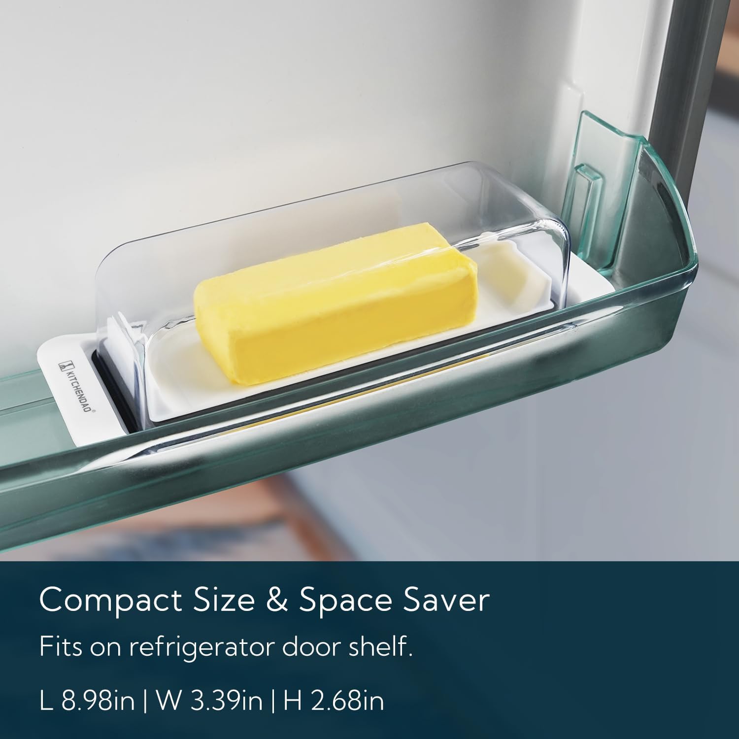 Airtight Butter Dish with Lid for Countertop and Refrigerator Door Shelf, Easy Scoop-Dishwasher Safe Cykapu