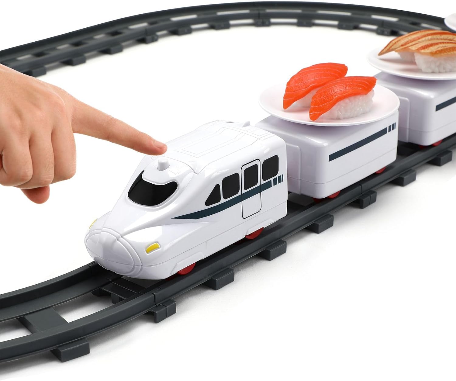 Sushi Train Rotating Table Food Train Battery Powered Electric Train Toy - Cykapu