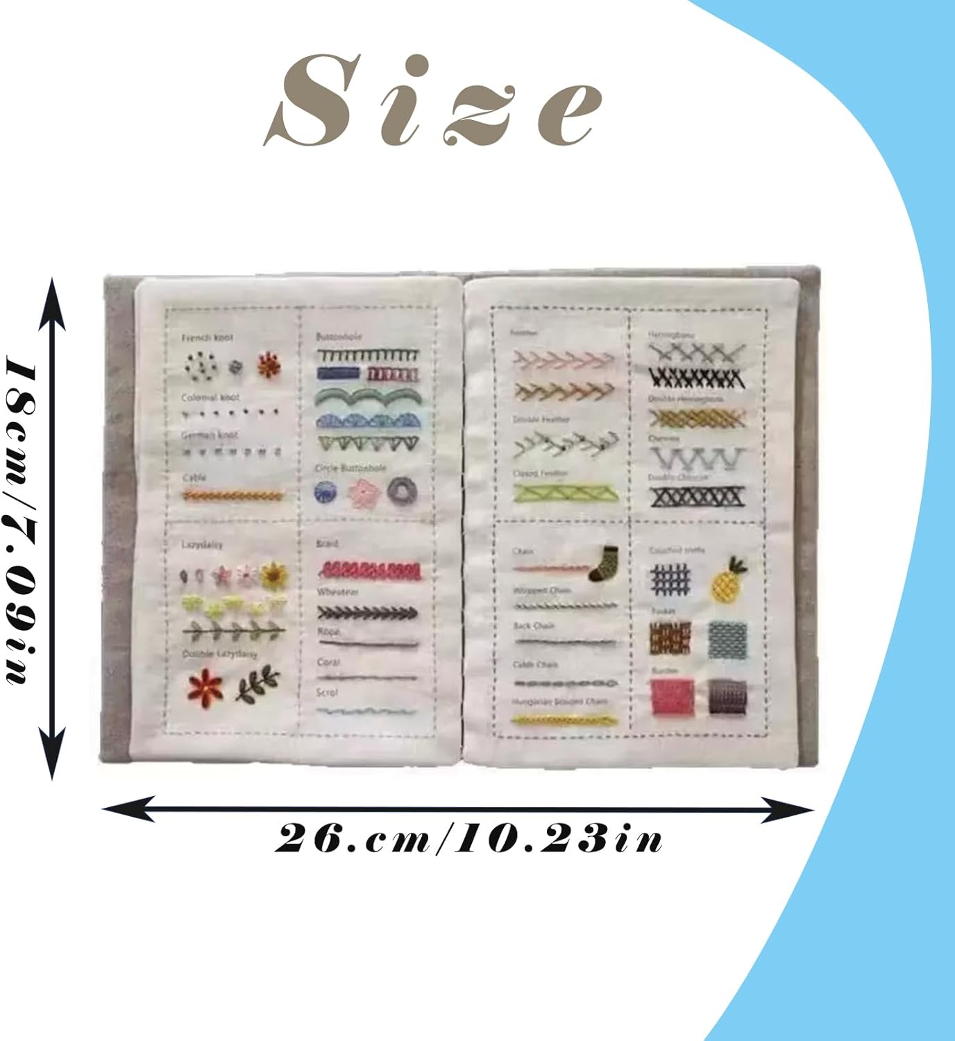2026 New DIY Embroidery Stitch Collection, Includes Illustrated Guide to 106 Universal Embroidery Stitches with Free Tutorials and 86-Piece Sewing Tool Kit