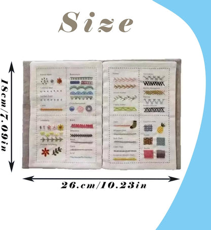2026 New DIY Embroidery Stitch Collection, Includes Illustrated Guide to 106 Universal Embroidery Stitches with Free Tutorials and 86-Piece Sewing Tool Kit
