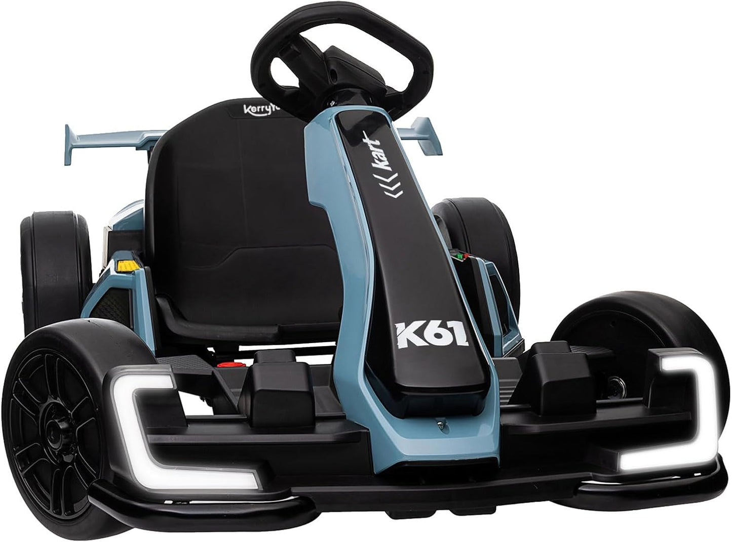 Electric Drift Kart with Length Adjustable Seat, 24V Outdoor Ride on Toy with 4 Speed Mode, Crazy Cart for Kids 6-12 Years Old, Fast 300W Motor, 8.5 MPH, Bluetooth - Red