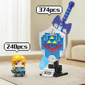 Legend Glowing The Master Sword Shield Building Sets, Game Weapon Toys 614 Pieces - Cykapu