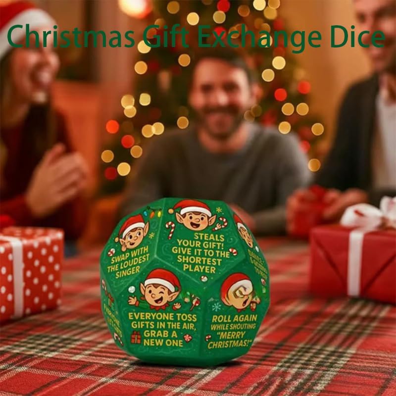 Hilarious Exchange Party Game Dice, Exchange Gifts Family Game, Christmas Stocking Stuffers Gift Exchange Dice Games for Teens Adults, Gift Exchange Dice for Family Friends Holiday Party Supplies