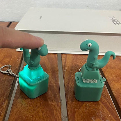 3PCS Lizard Button Keychain,Rechargeable Animal Keychains with Sound and Colorful Lights,Fidget Toys Adults Anxiety Relief