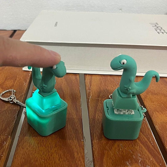 3PCS Lizard Button Keychain,Rechargeable Animal Keychains with Sound and Colorful Lights,Fidget Toys Adults Anxiety Relief