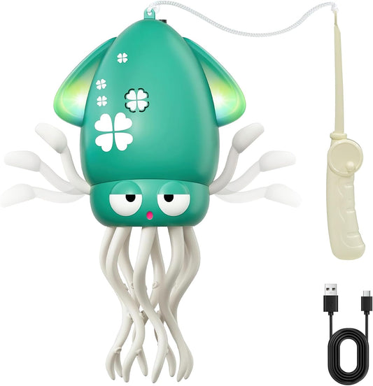 Dancing Octopus Toy, 2 Switches Electric Crawling Octopus Toys with Music & LED Lights, Pet-Tnteractive-Toys Smart Obstacle Avoidance, Magic Dancing Squid for Everyone Birthday Gifts