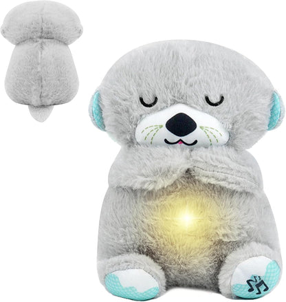 Mush Plushies for Anxiety and Sleep, Breathing Plush, Portable Plush Toy with Music Light, Perfect for Relieving Baby Quiet, Relieving Breathing Gift for Newborns 0+ Months