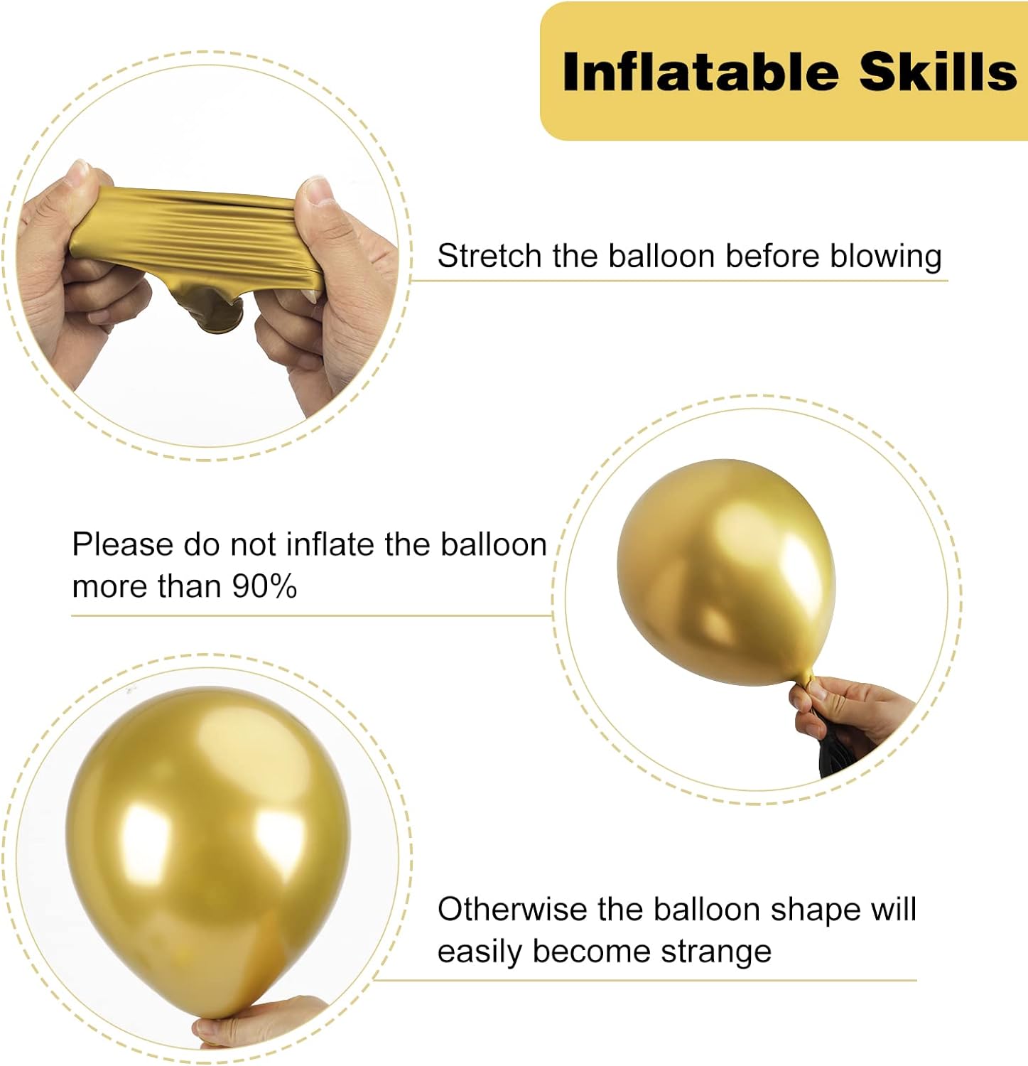129pcs Metallic Gold Balloons Latex Balloons Different Sizes 18 12 10 5 Inch Party Balloon Kit Cykapu