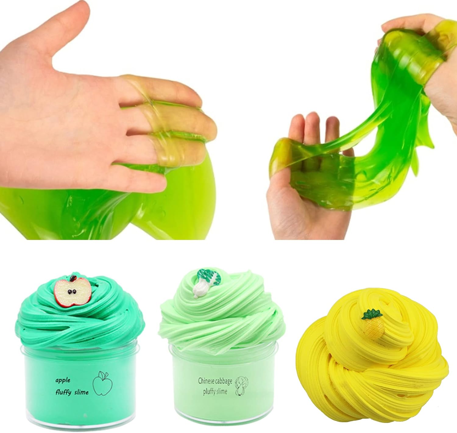 Butter Slime Kit 1 Pack, Scented Stretchy Fruit Cloud Slime, Soft and Non-Sticky DIY Sludge Toy (Watermelon, 70ML) Cykapu