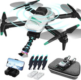 Drone with 4K FPV Dual Cameras,RC Aircraft Quadcopter with Headless,3D Flips,One Key Start,3 Speed Adjustment,2 Batteries 40 minutes of battery life, Foldable Drone for Kids,Adults,Beginners,Air Pressure Fixed Height,Christmas gift,Automatic Return,Optica - Cykapu