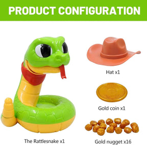 Electric Rattlesnake Game, Alligator Game, Tricky and Scary Rattlesnake Toy