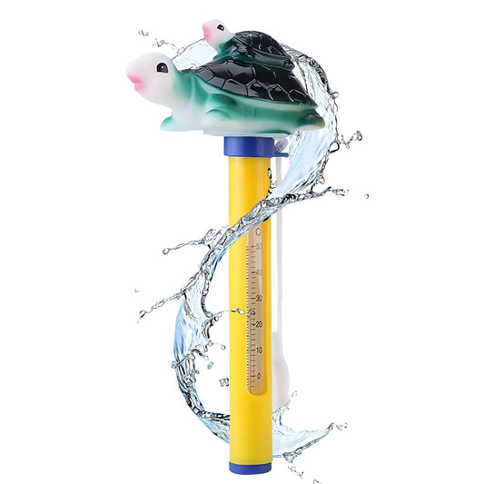 Floating Pool Thermometer, Floating Turtle Thermometer F/C Display with String Easy to Read, Shatter Resistant, for Outdoor & Indoor Swimming Pools, Spas, Hot Tubs & Aquariums (Turtle)