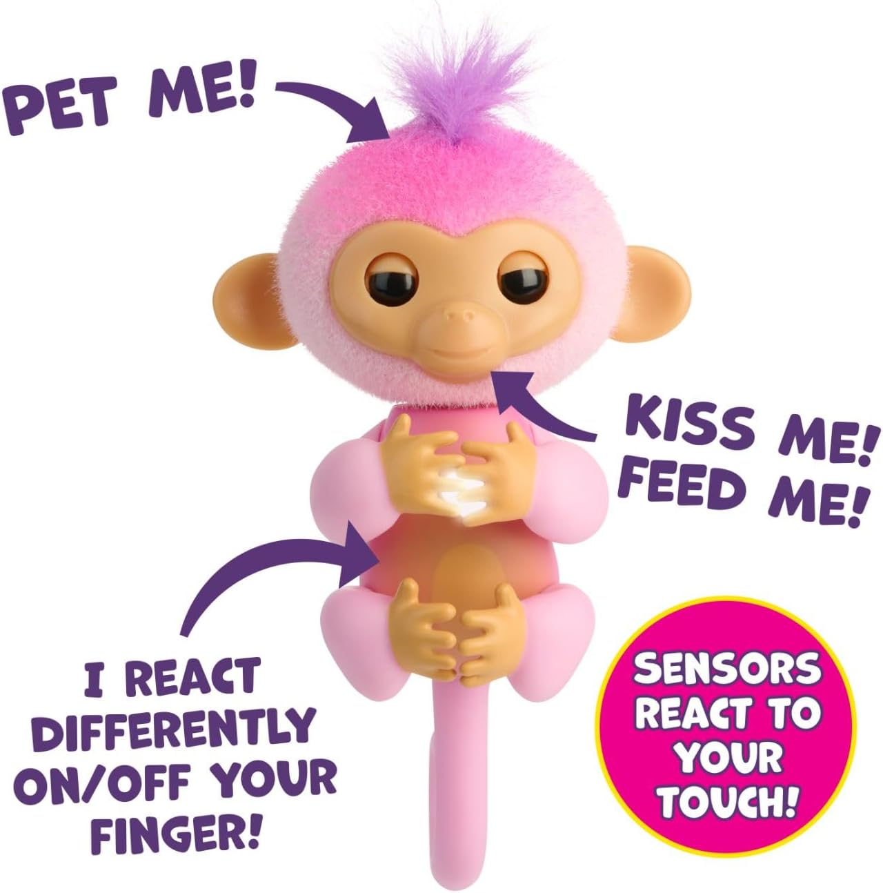 Interactive Baby Monkey Reacts to Touch – 70+ Sounds & Reactions Cykapu