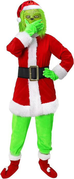 Christmas Green Big Monster Costume Kids, 7PCS - Cykapu