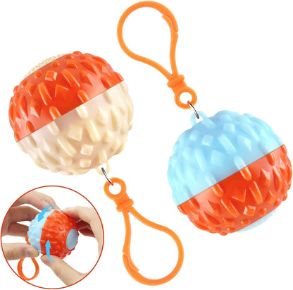 Clicker Fidget Keychain for Spinners, 2 Pcs Textured Sensory Toy for ADHD Autism Anxiety Stress Relief, Plastic Clicking Fidget Keychain Classroom Prizes Stress Relief Gifts