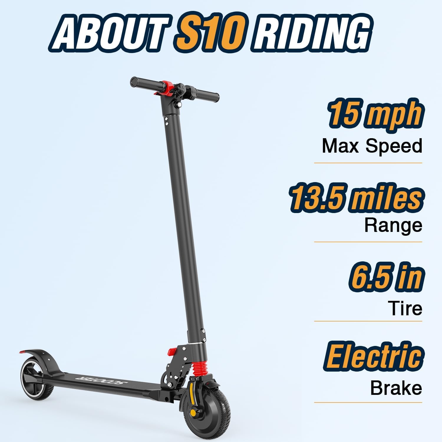 Electric Kick Scooter, Max 15MPH Power by 250W Motor,12/15Miles Range, Commuting E-Scooter, 6.5" Solid Tire,Foldable Scooter for Adults & Teens,Smart APP - Cykapu