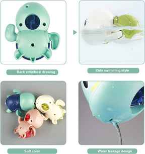 Bath Toys, 3 Pack Cute Swimming Turtle Bath Toys