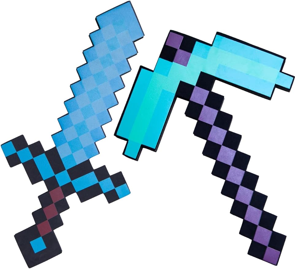 Pickaxe and Sword Toys,Game Transforming Kids Role-Play Accessory - Cykapu