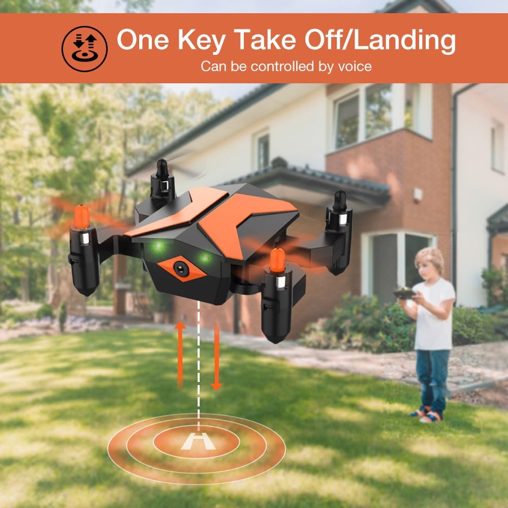 Mini Drone with Camera - FPV Drones for Kids, RC Quadcopter Drone with FPV Video, Voice Control - Cykapu