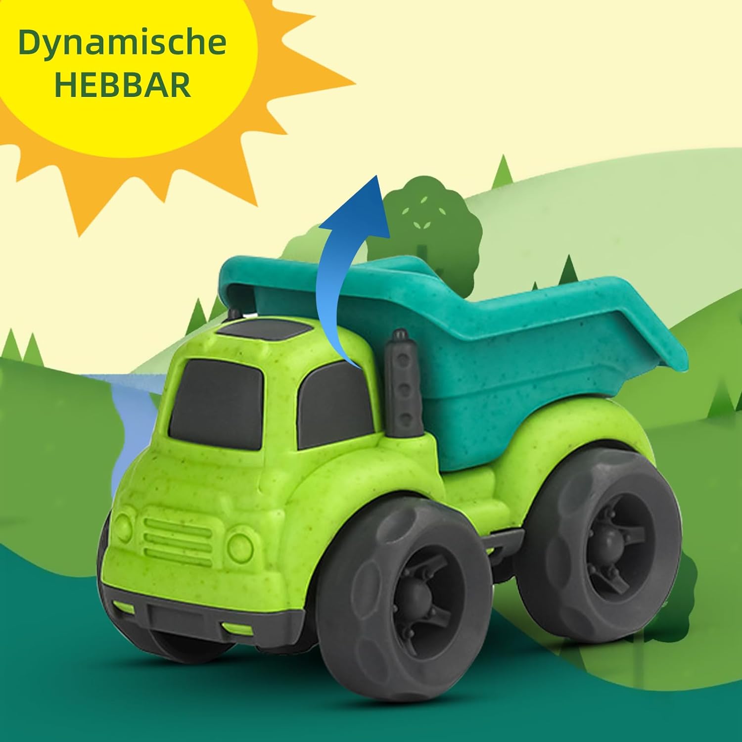 Dump Truck Toys for 1 2 3 4 Year Old Boys, BPA Free, Phthalates Free, PVC, Carrier Truck - Cykapu