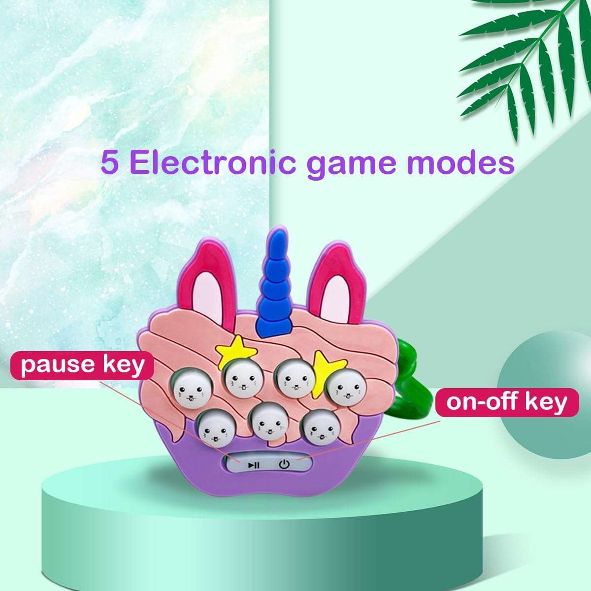 4 Pack Mini Cartoon Whack A Mole Game Toy LED Keychain Electronic Toys - Cykapu